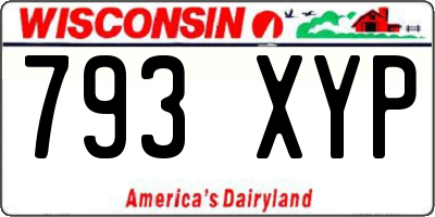 WI license plate 793XYP