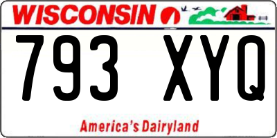 WI license plate 793XYQ