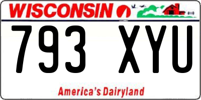 WI license plate 793XYU
