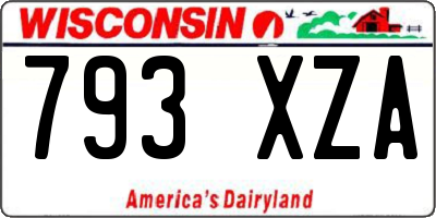 WI license plate 793XZA