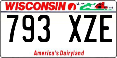 WI license plate 793XZE