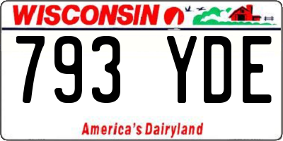 WI license plate 793YDE