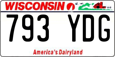 WI license plate 793YDG