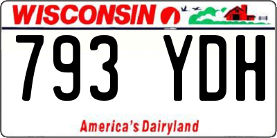 WI license plate 793YDH