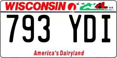WI license plate 793YDI
