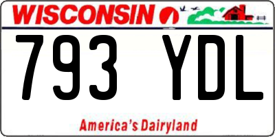 WI license plate 793YDL