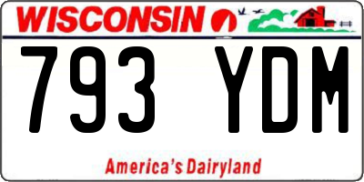 WI license plate 793YDM