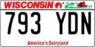 WI license plate 793YDN