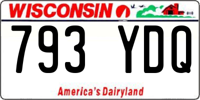 WI license plate 793YDQ