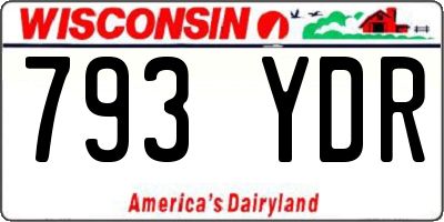 WI license plate 793YDR