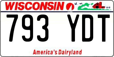 WI license plate 793YDT