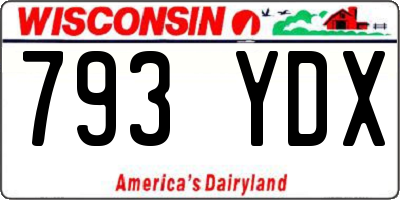 WI license plate 793YDX