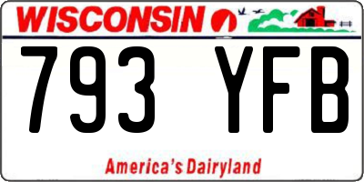WI license plate 793YFB