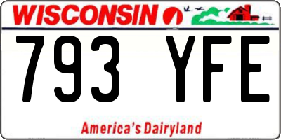 WI license plate 793YFE