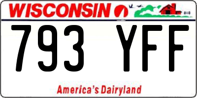 WI license plate 793YFF