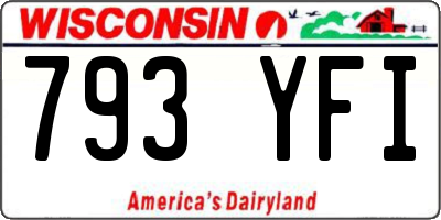 WI license plate 793YFI