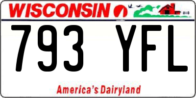 WI license plate 793YFL