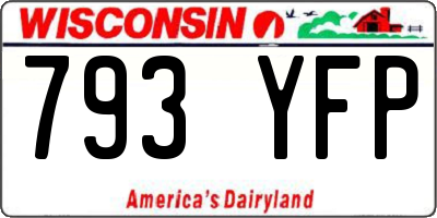 WI license plate 793YFP