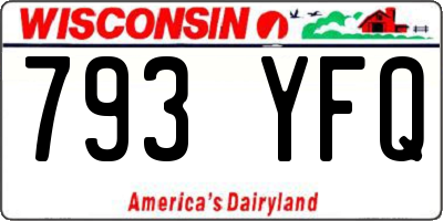 WI license plate 793YFQ