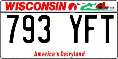 WI license plate 793YFT