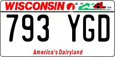 WI license plate 793YGD