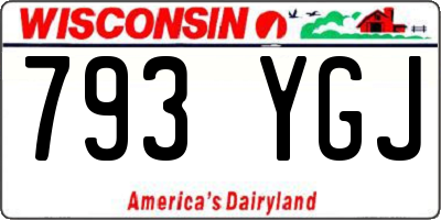 WI license plate 793YGJ