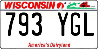 WI license plate 793YGL
