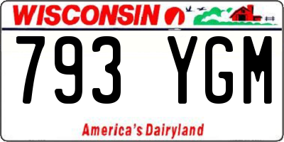 WI license plate 793YGM