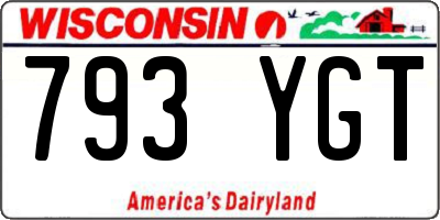 WI license plate 793YGT