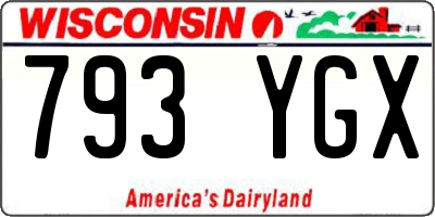 WI license plate 793YGX