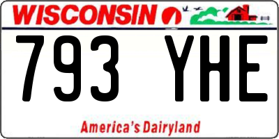WI license plate 793YHE