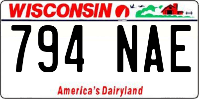 WI license plate 794NAE