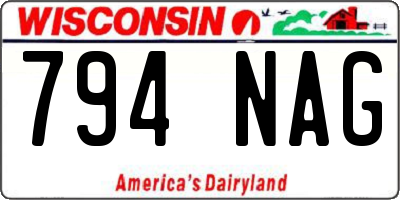 WI license plate 794NAG