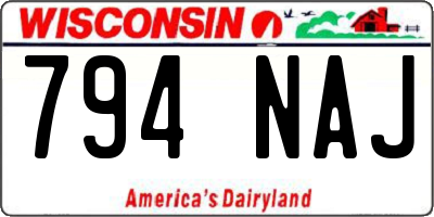 WI license plate 794NAJ