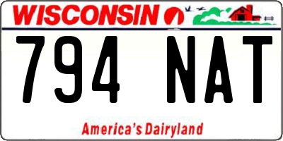 WI license plate 794NAT