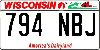 WI license plate 794NBJ