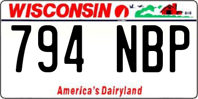 WI license plate 794NBP