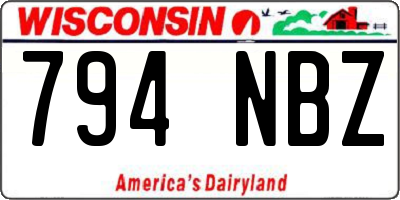 WI license plate 794NBZ