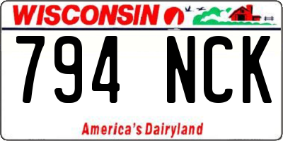 WI license plate 794NCK