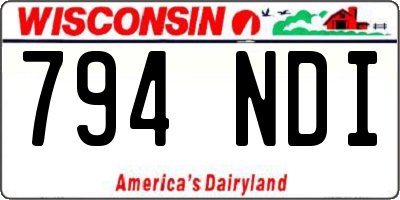 WI license plate 794NDI