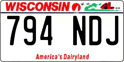 WI license plate 794NDJ