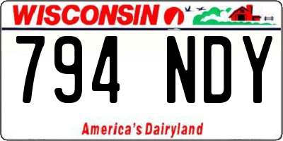 WI license plate 794NDY