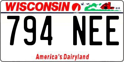 WI license plate 794NEE