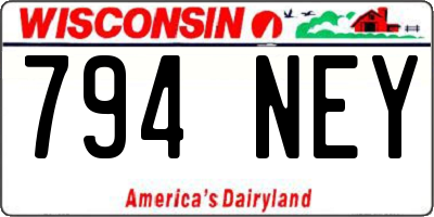 WI license plate 794NEY