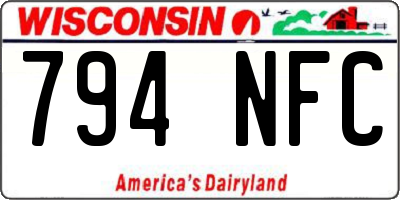 WI license plate 794NFC