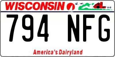 WI license plate 794NFG