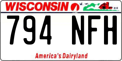 WI license plate 794NFH