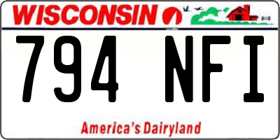 WI license plate 794NFI