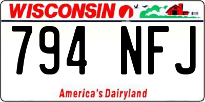 WI license plate 794NFJ