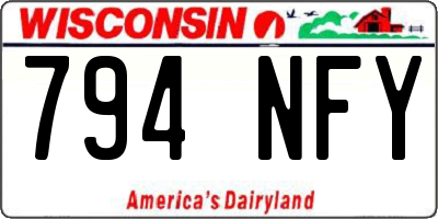 WI license plate 794NFY